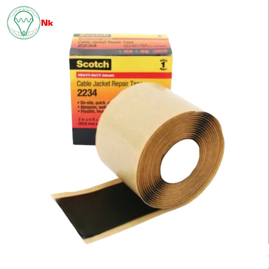 Băng sửa chữa vỏ cáp điện SCOTCH 2234, màu đen, 2INx6FT, 10 cuộn/thùng keo