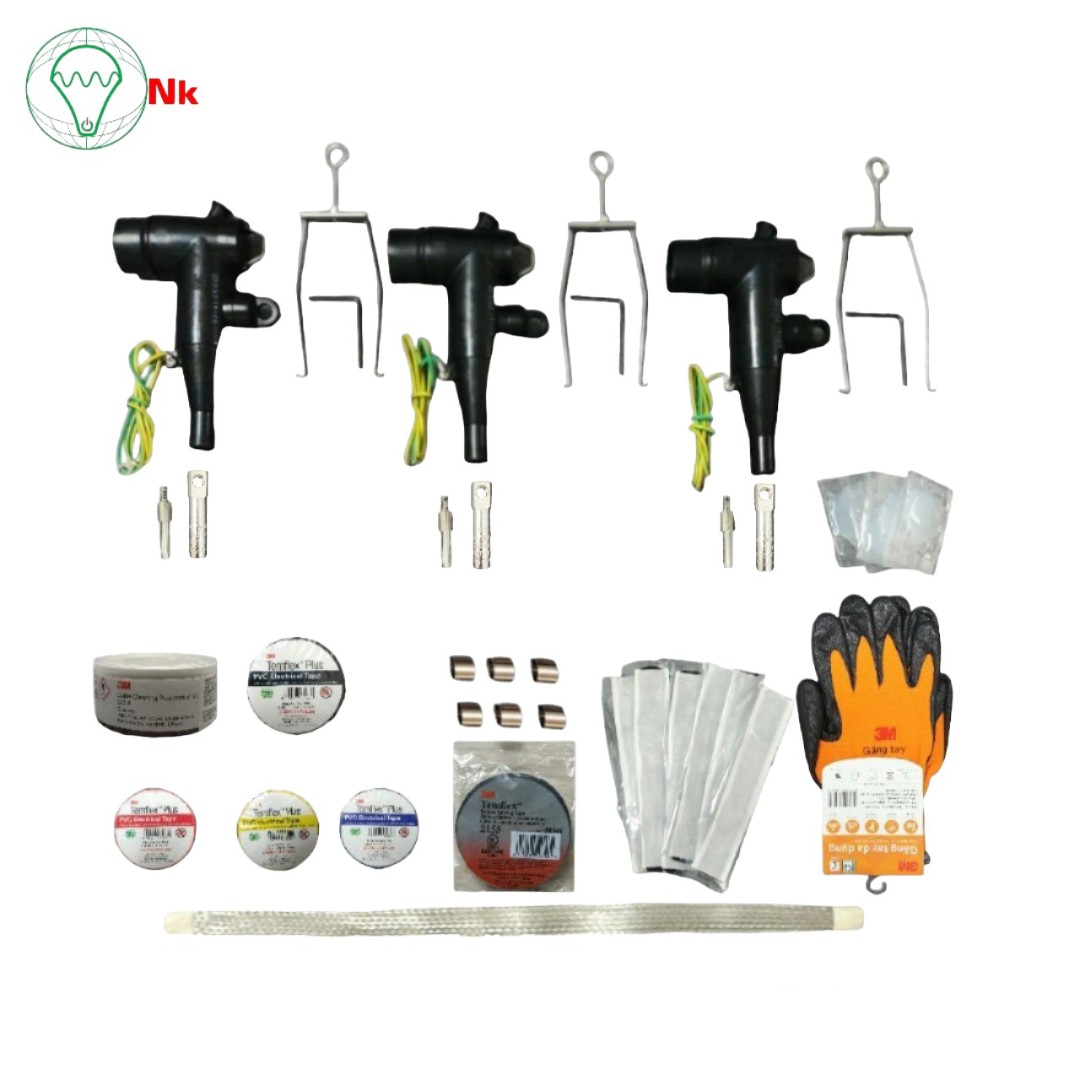 Bộ 3 đầu cáp đơn ELBOW 24kV 250A 3x1Cx50 CU